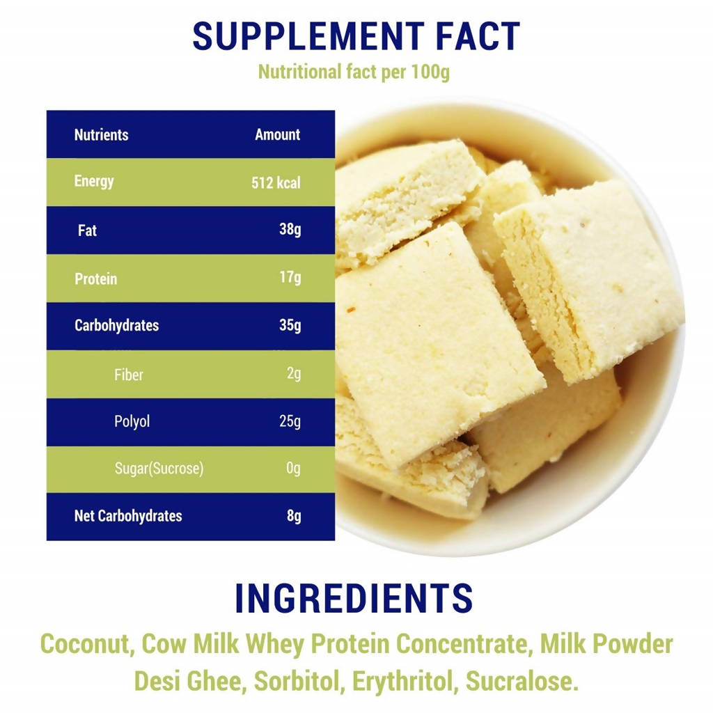 Diabexy Desi Ghee Coconut Barfi 