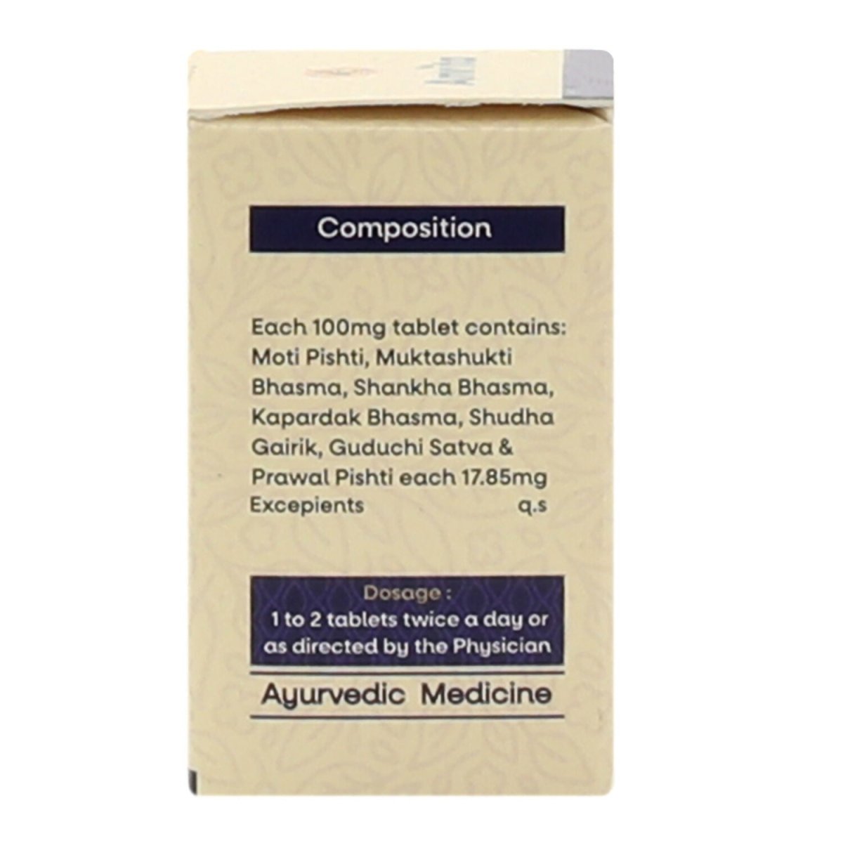 Amrita Kamdudha Ras Moti Tablets 
