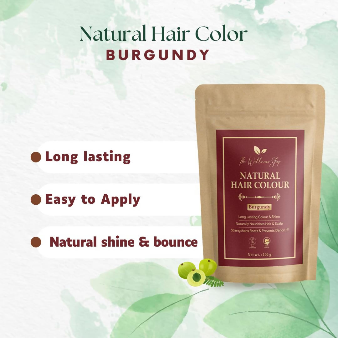 The Wellness Shop Natural Hair Colour - Burgundy  Grab2Buy The Wellness Shop Grab2Buy
