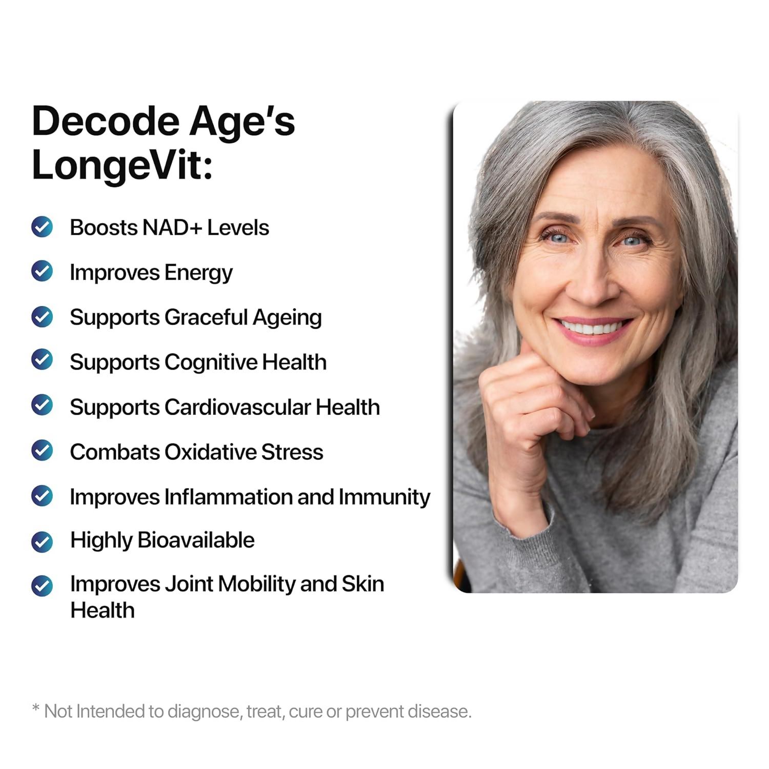 Decode Age LongeVit Supplement | Graceful Ageing Tablets 