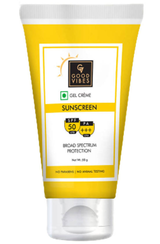 Good Vibes UVA & UVB Protection SPF 50 PA+++ Broad Spectrum Gel Creme