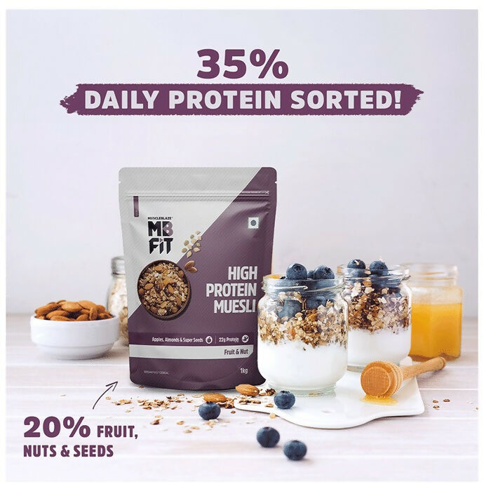 MuscleBlaze Fit High Protein Muesli - Fruits & Nut - Grab2buy