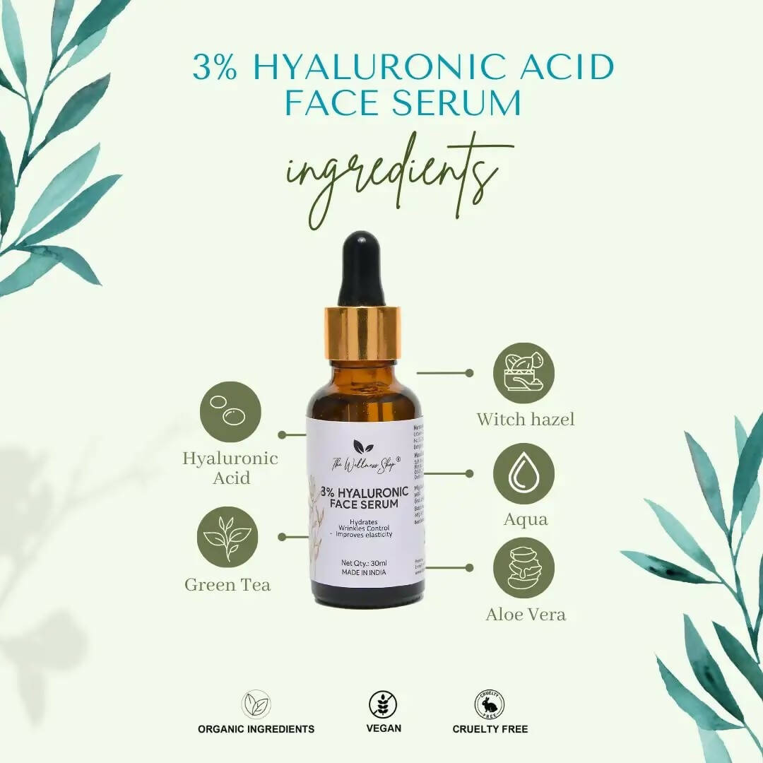 The Wellness Shop 3% Hyaluronic Face Serum  Grab2Buy The Wellness Shop Grab2Buy