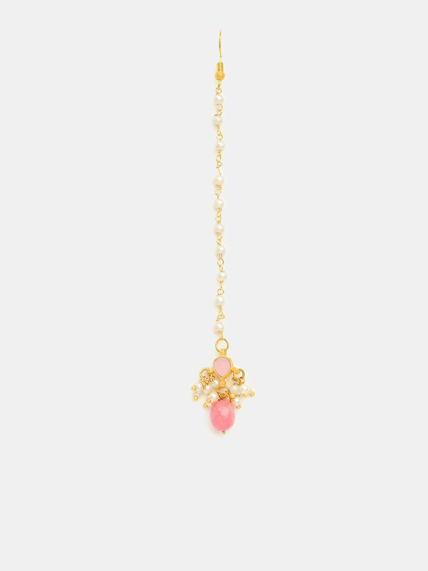 Ruby Raang Mannat Maang Tikka With Pair Of Earrings