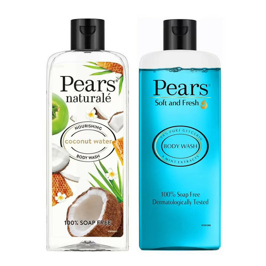 Pears Soft & Fresh And Naturale Nourishing Coconut Water Body Wash Combo - Grab2buy