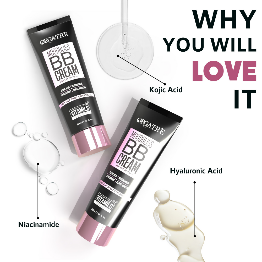 Orgatre Moodbliss BB Cream With SPF 30 PA++ - White Beam-125 
