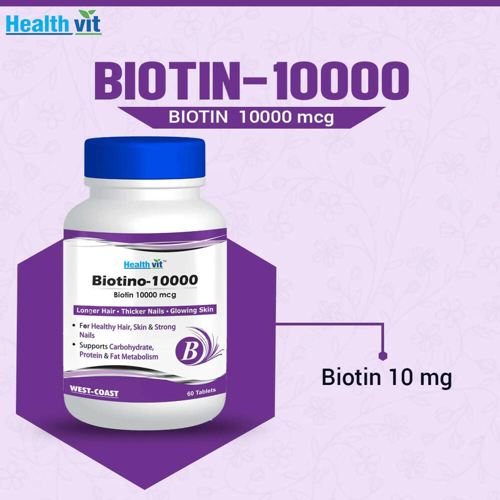 Healthvit Biotino-10000 Tablets - Grab2buy
