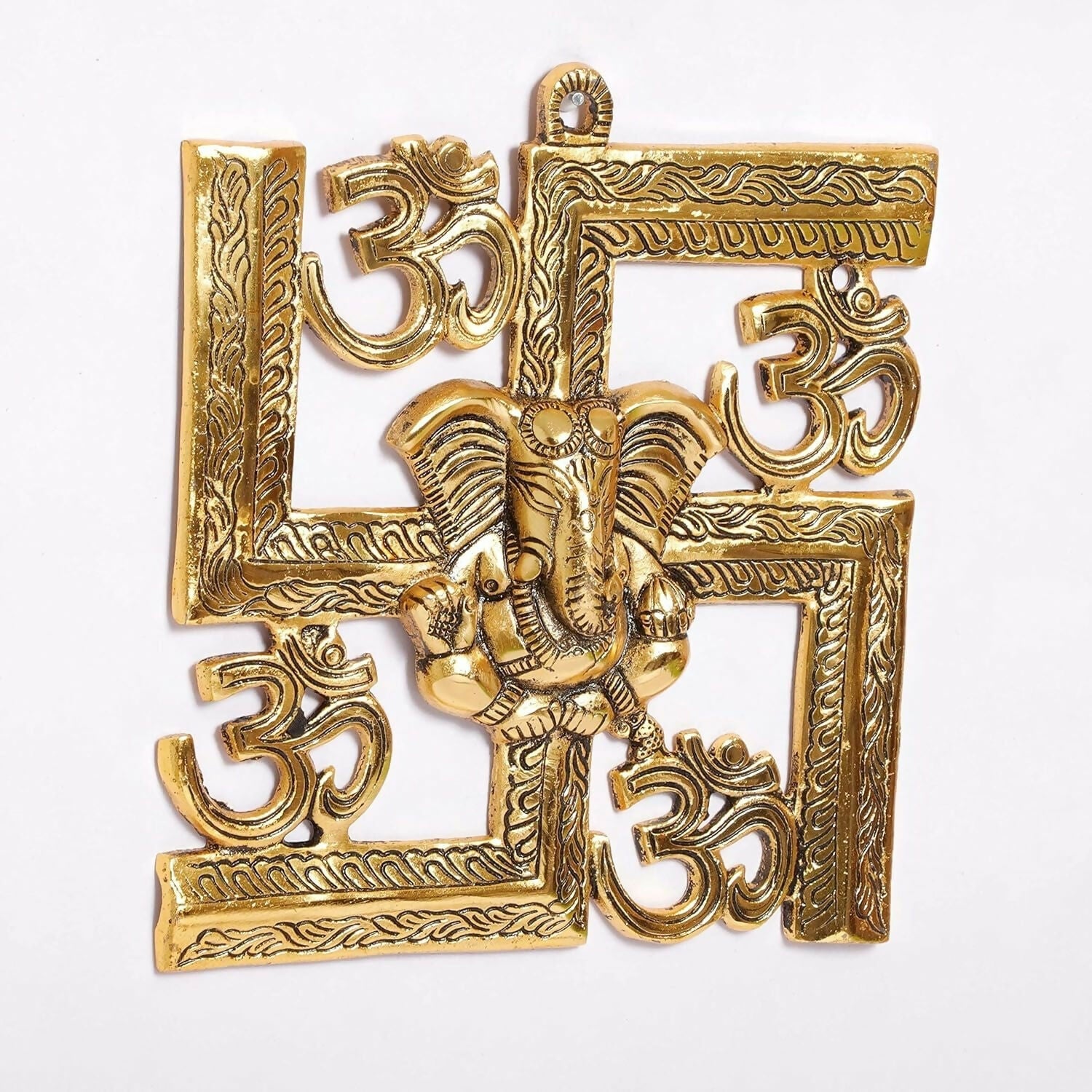 KridayKraft Ganesha Metal Statue Ganpati Wall Hanging Sculpture - Grab2buy