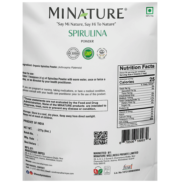 Minature Spirulina Organic Powder 