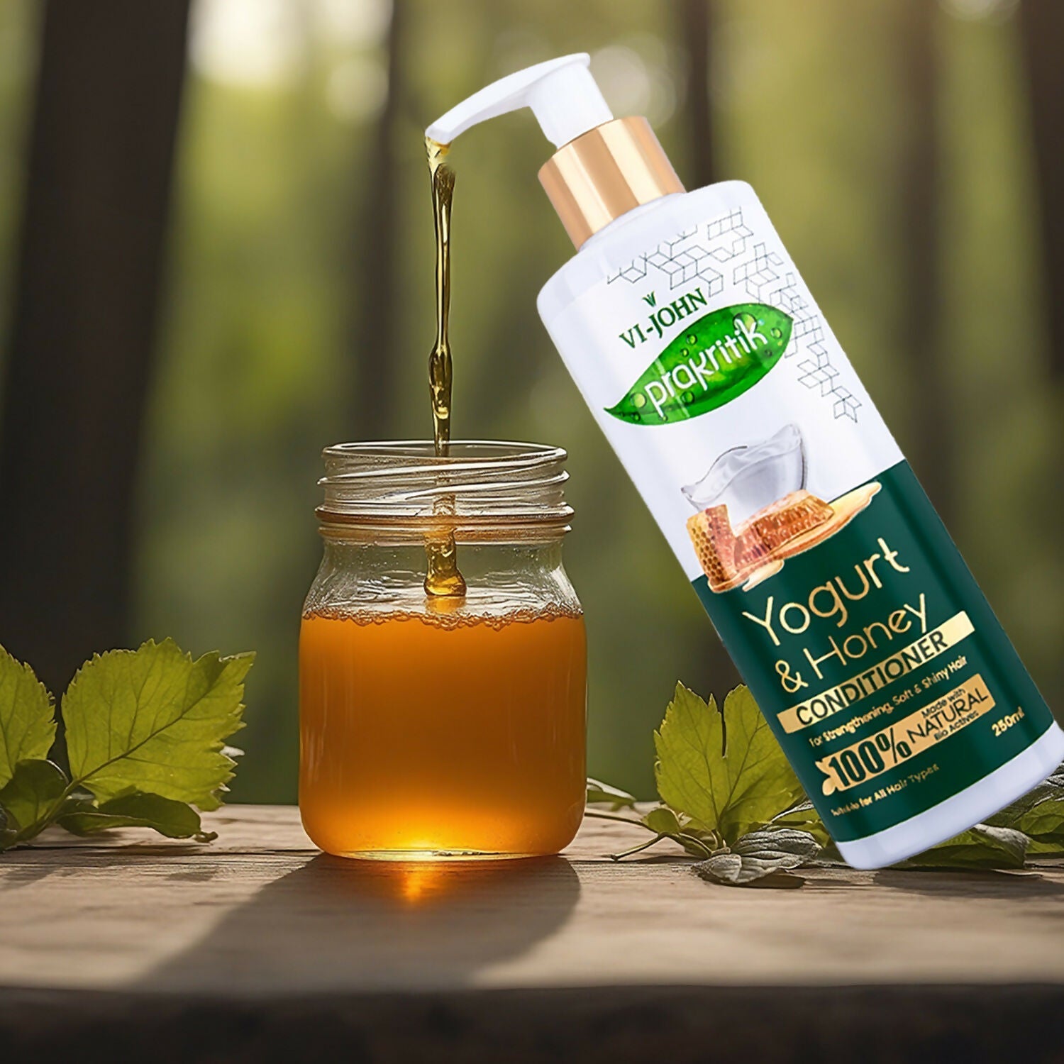 VI-JOHN Prakritik Yogurt & Honey Conditioner, Restores Hair Moisture, Made With Natural Bio-Active  Grab2Buy VI-JOHN Grab2Buy