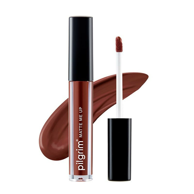 Pilgrim Liquid Matte Lipstick with Hyaluronic Acid - Bossy Brown 