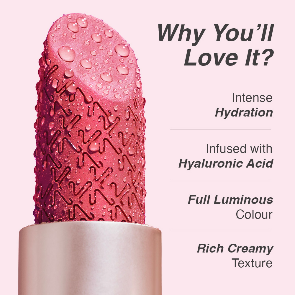 Kay Beauty Hydra Crème Hydrating Full Coverage Lipstick with Hyaluronic Acid- Grace 