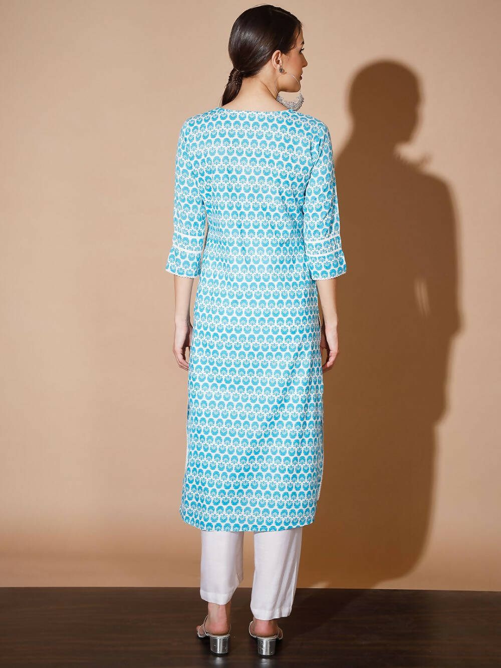 Myshka Women Blue Printed Kurtas