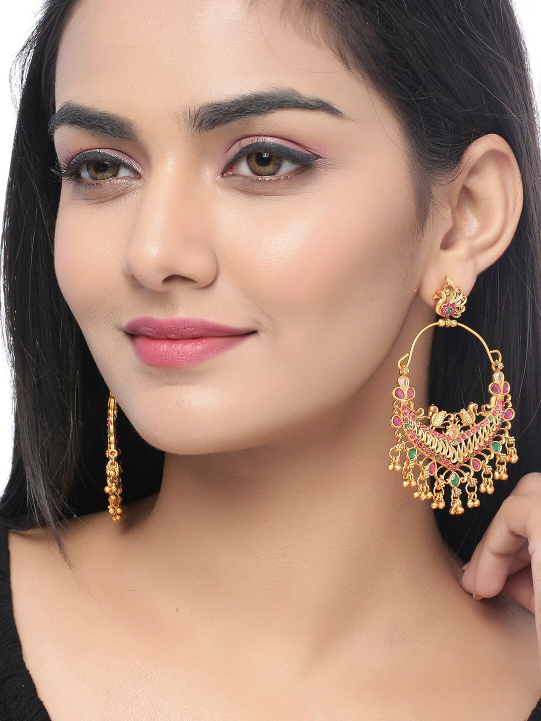 Shoshaa Gold-Plated Handcrafted Contemporary Chandbalis - Grab2buy