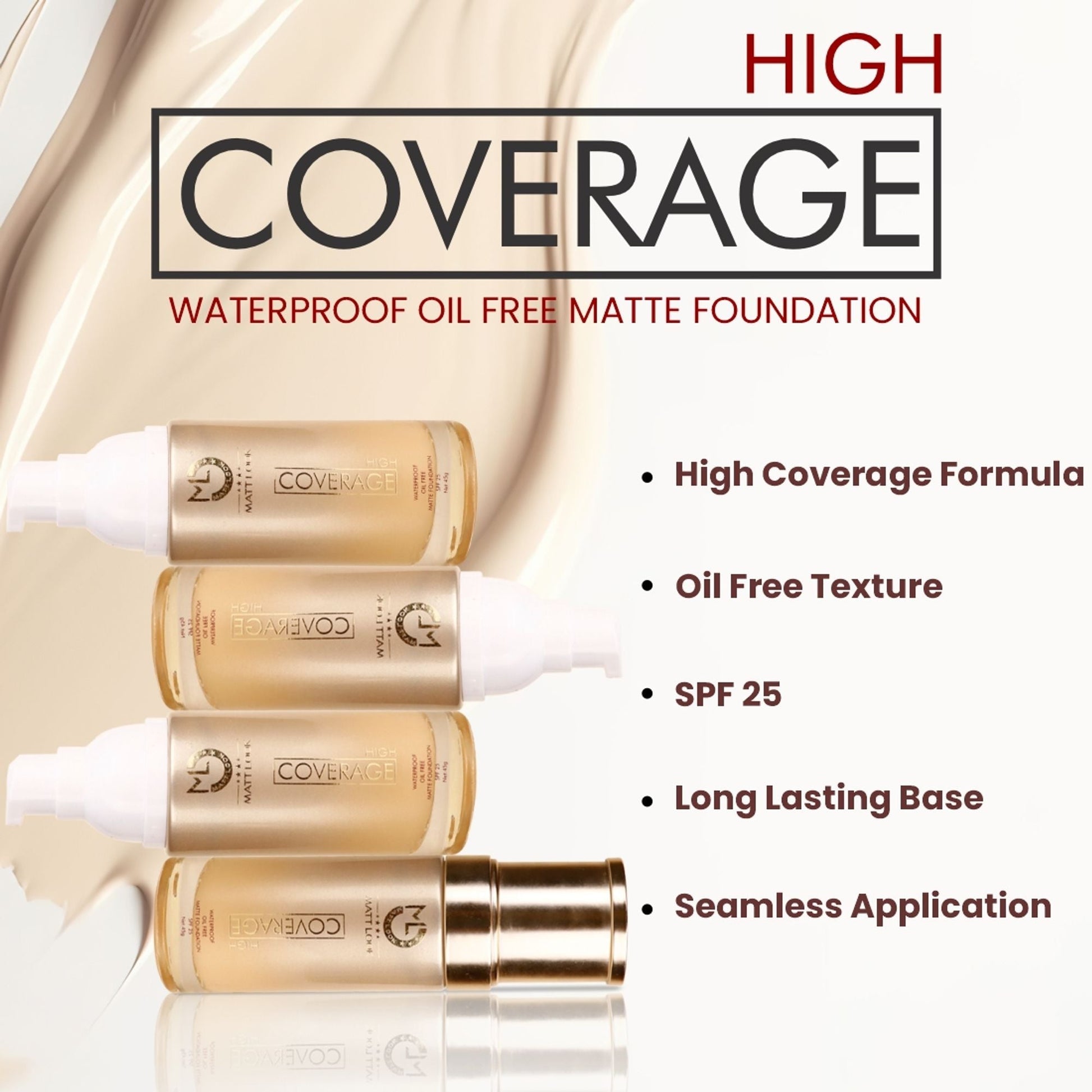 Matt Look High Coverage Foundation - Vanilla 