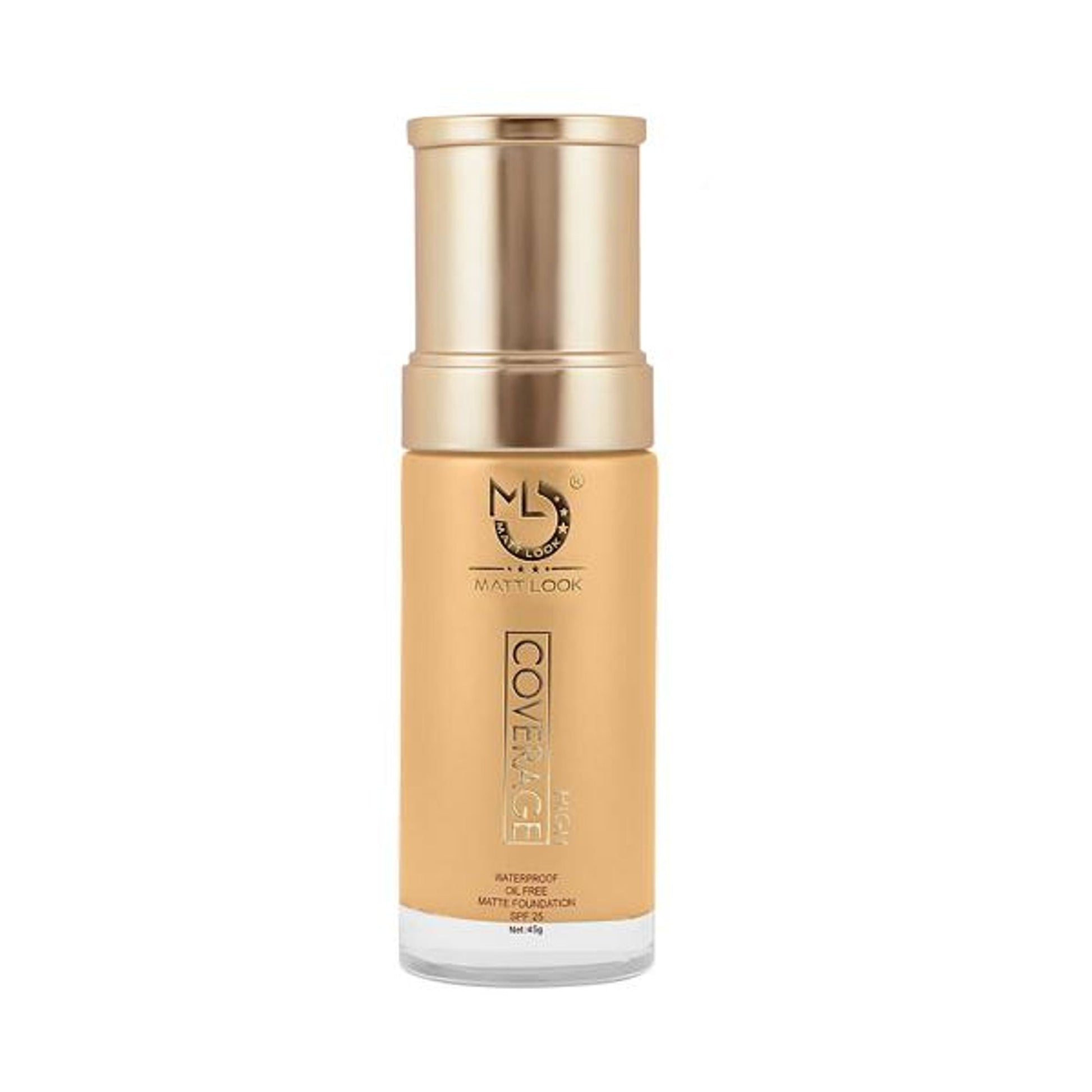 Matt Look High Coverage Waterproof Oil Free Matte SPF 25 Foundation - Ivory 