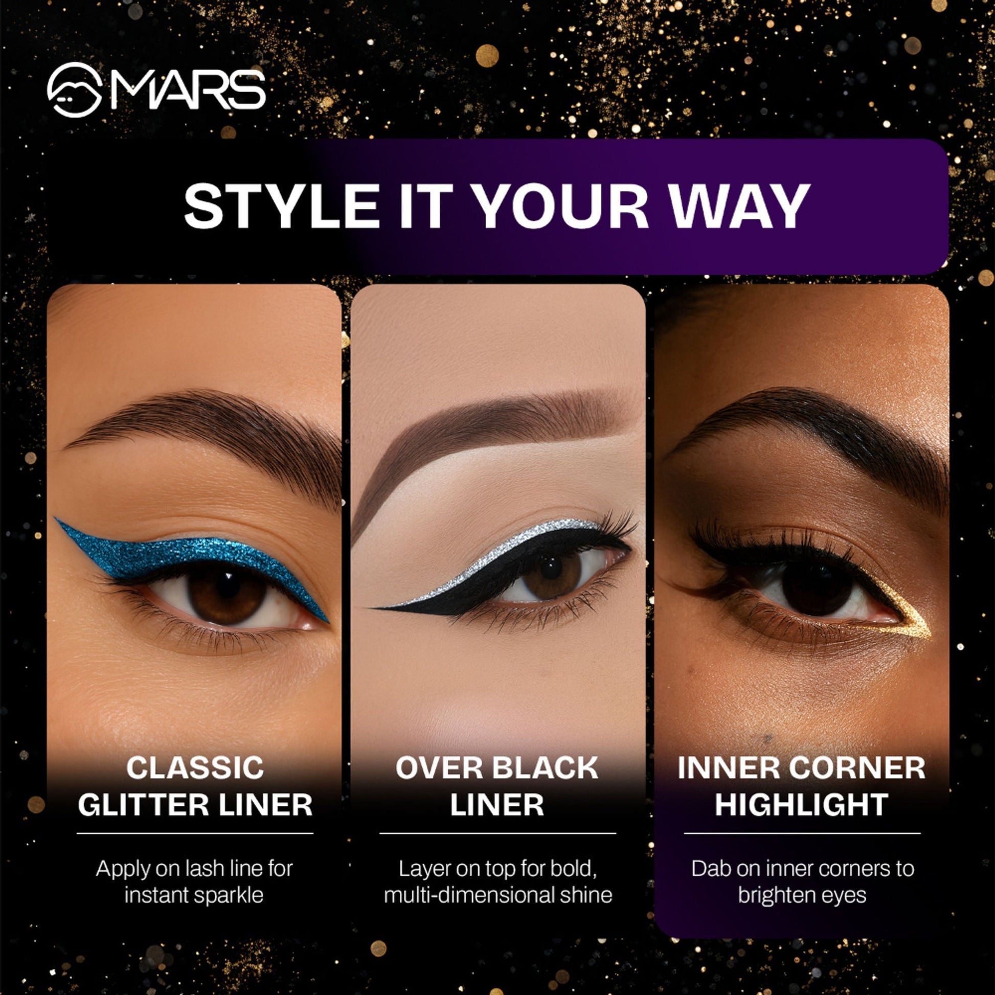 MARS Cosmetics Twinkle Wink Glitter Eyeliner - Twilight Purple 