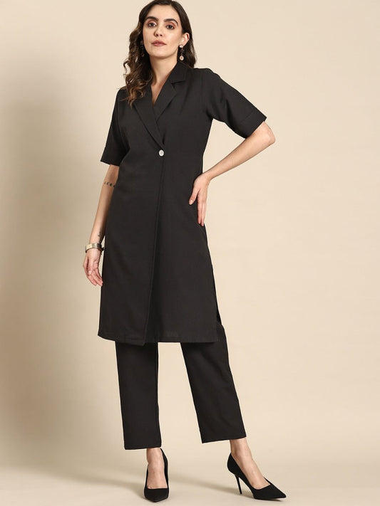 All About You Women Regular Pure Cotton Kurta with Trousers