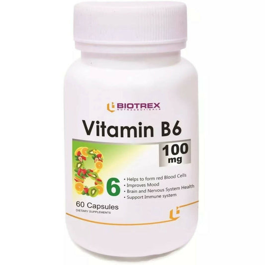 Biotrex Vitamin B6 100Mg Capsules - Grab2buy
