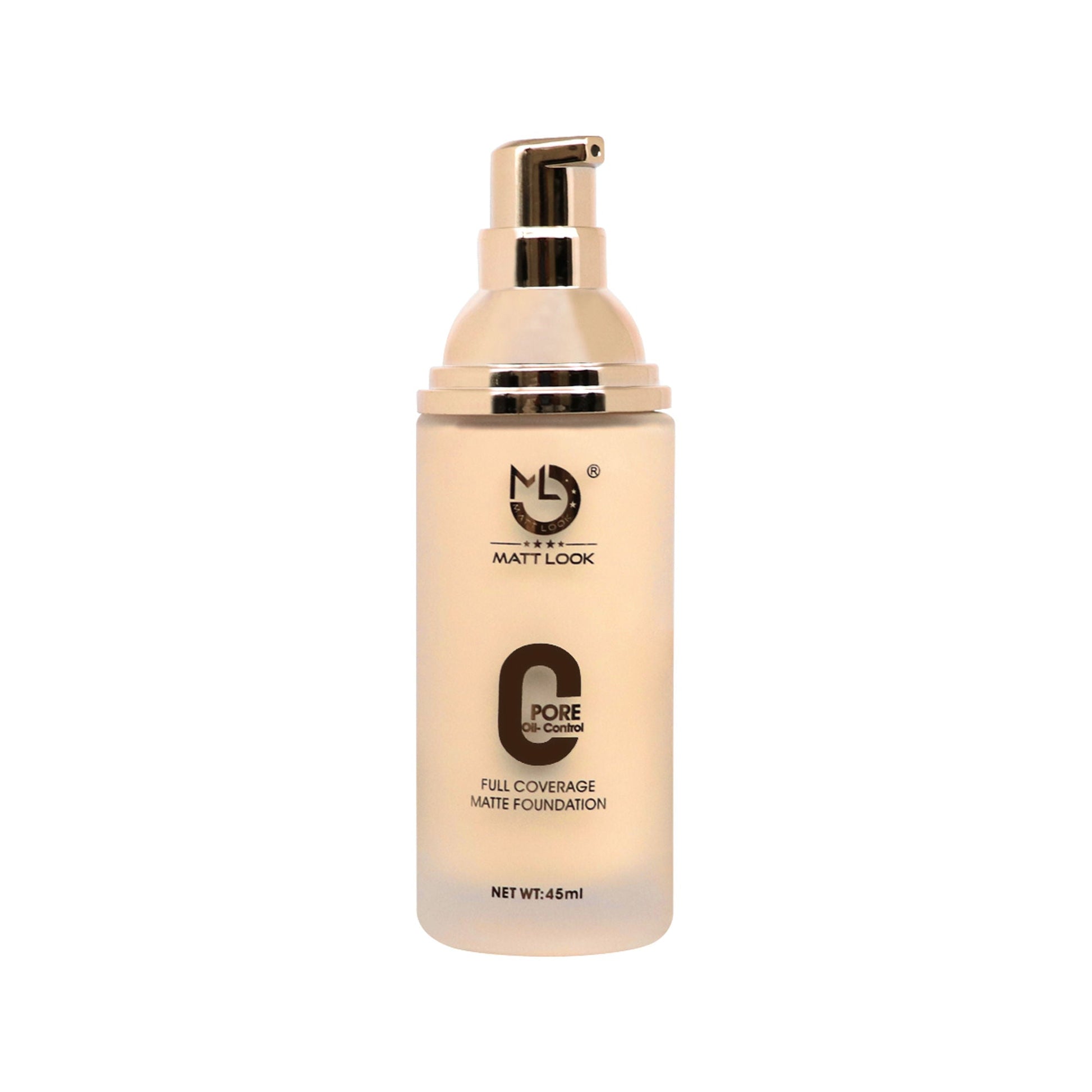 Matt Look Zero Pore Oil Control Full Coverage Matte Foundation - Warm Nude 