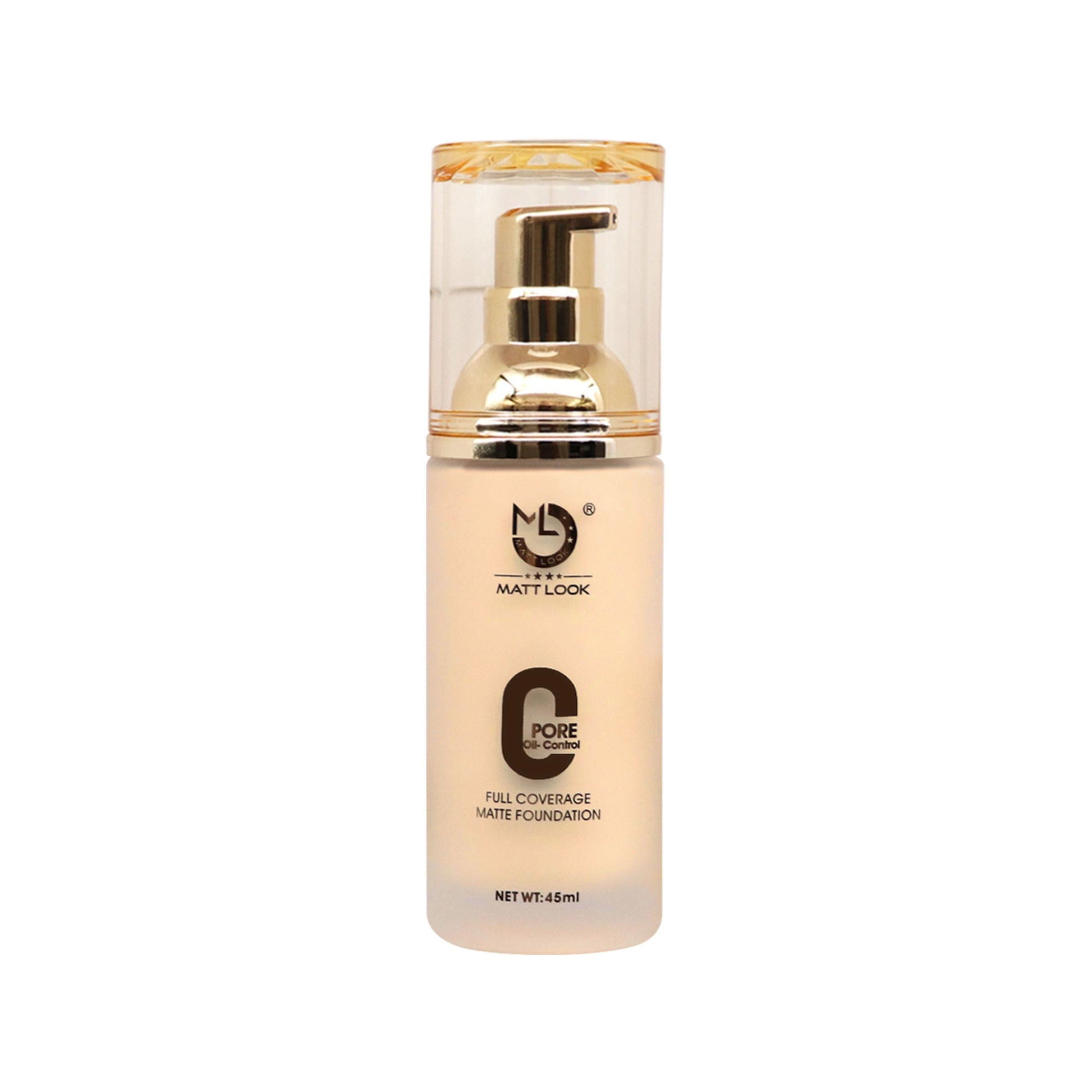 Matt Look Zero Pore Oil Control Full Coverage Matte Foundation - Warm Nude 