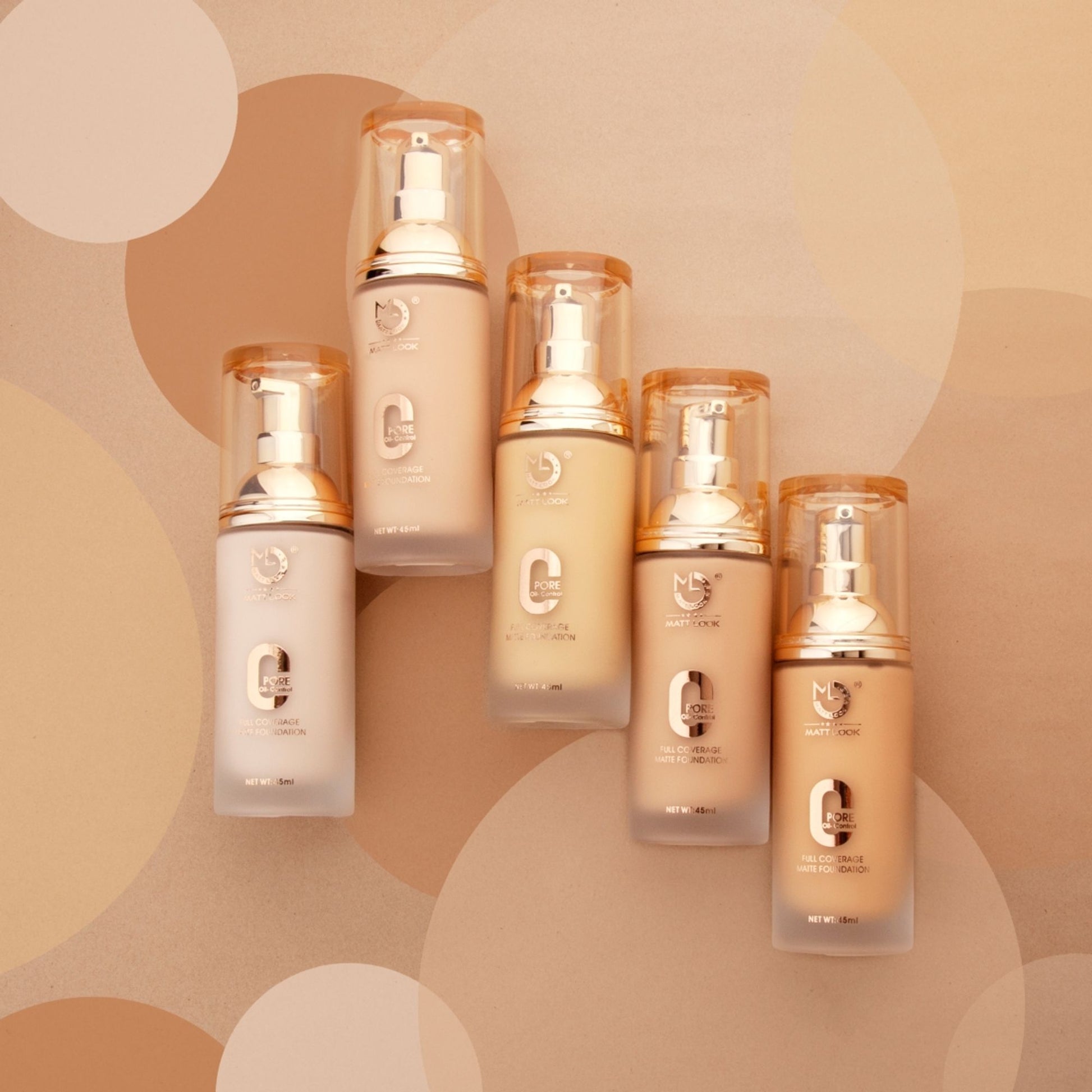 Matt Look Zero Pore Oil Control Full Coverage Matte Foundation - Warm Nude 