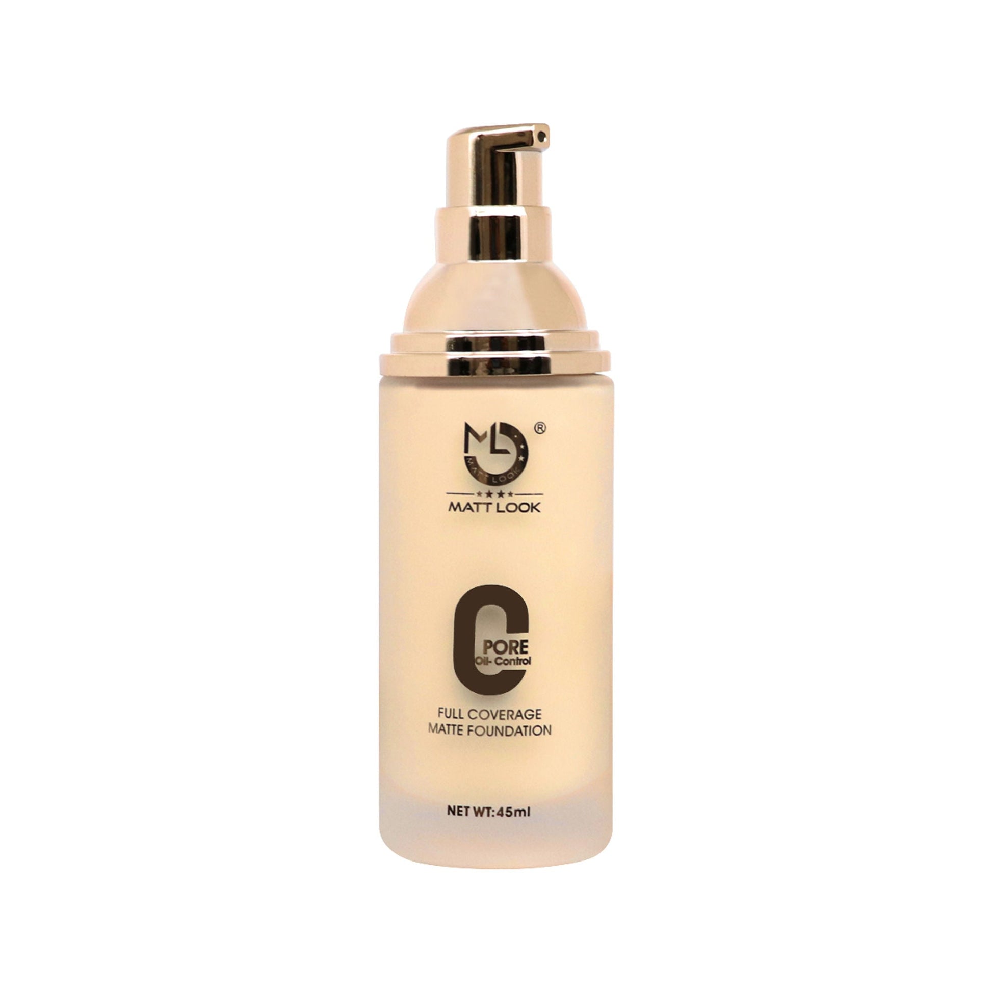 Matt Look Zero Pore Oil Control Full Coverage Matte Foundation - Pure Beige 