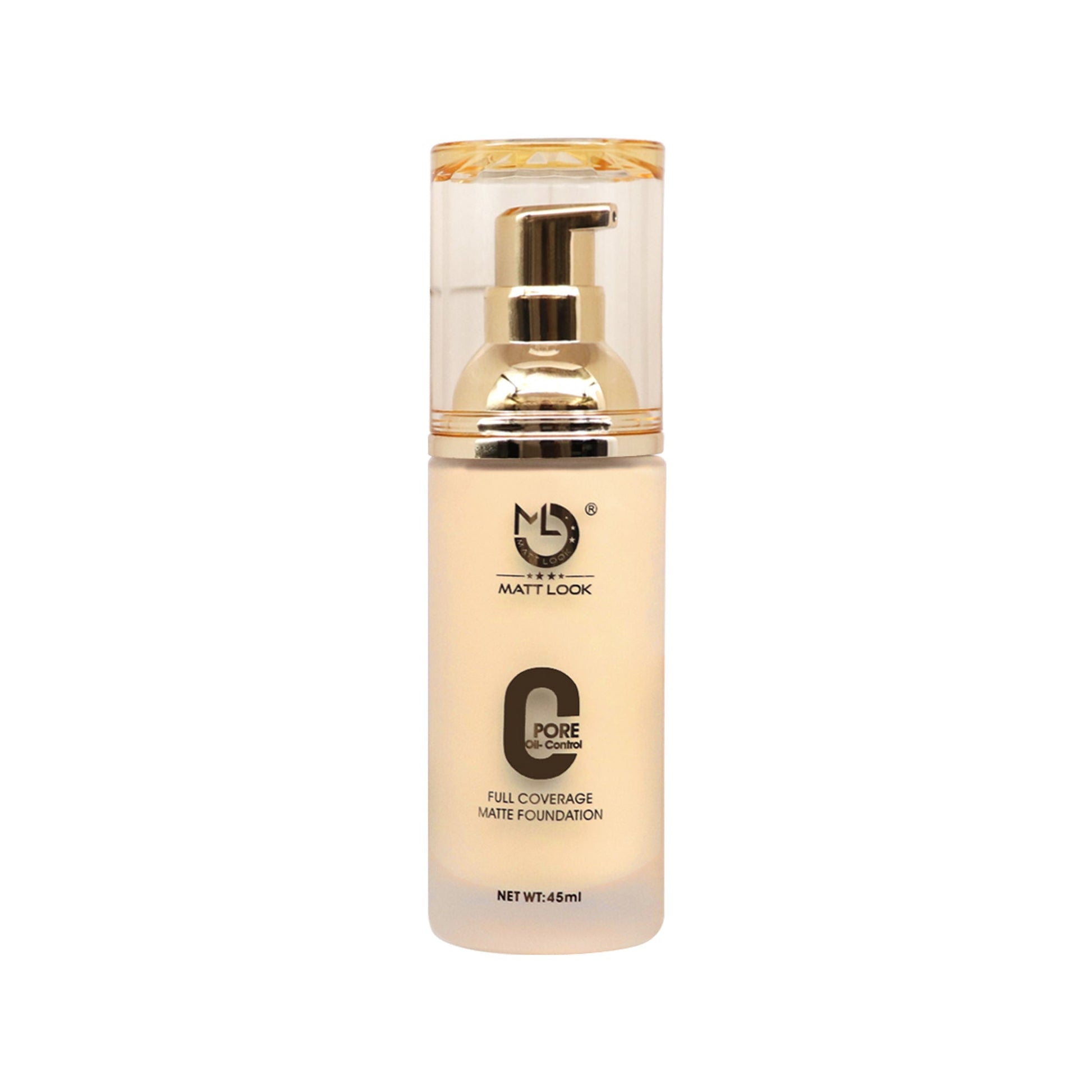 Matt Look Zero Pore Oil Control Full Coverage Matte Foundation - Pure Beige 