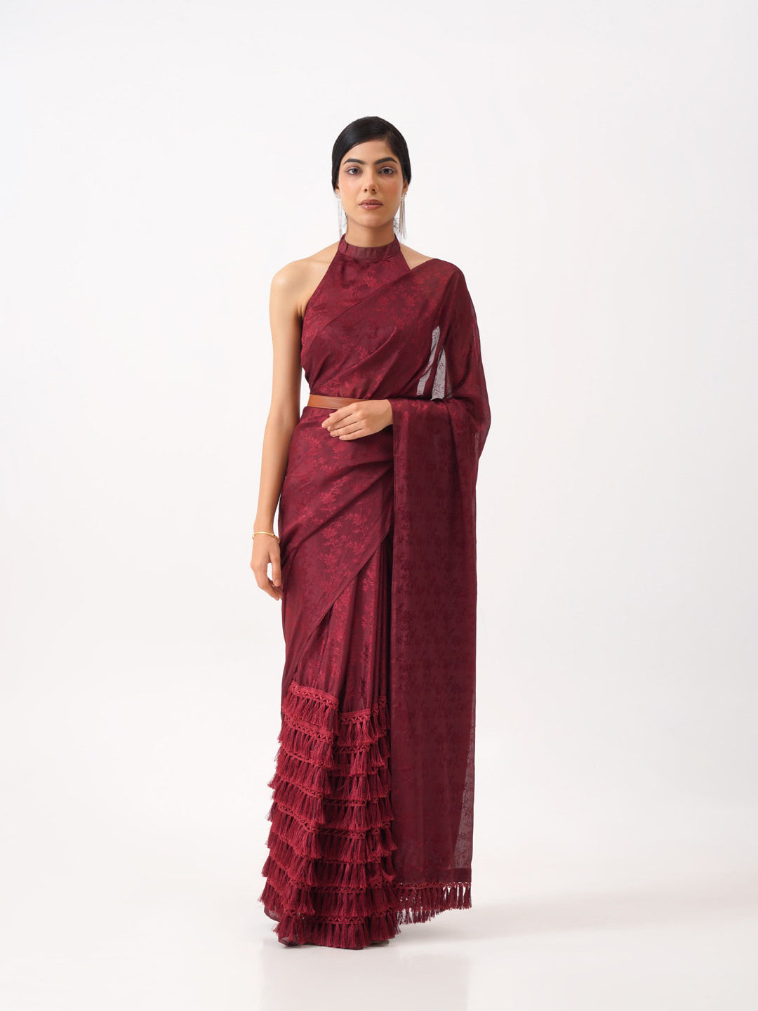Tikhi Imli Maroon Woven Design Grab2Buy 