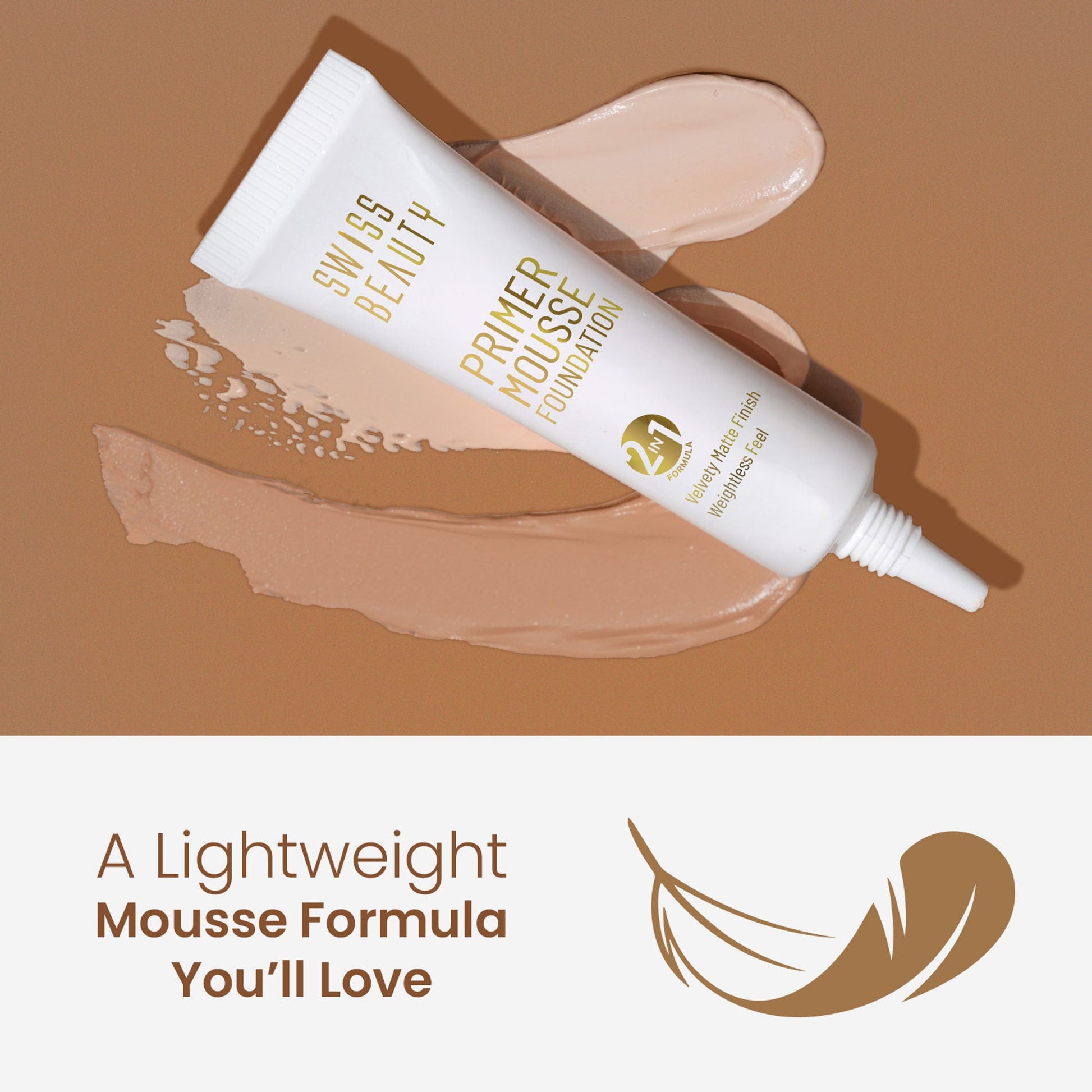 Swiss Beauty Primer Mousse Foundation - 07 Warm Fawn