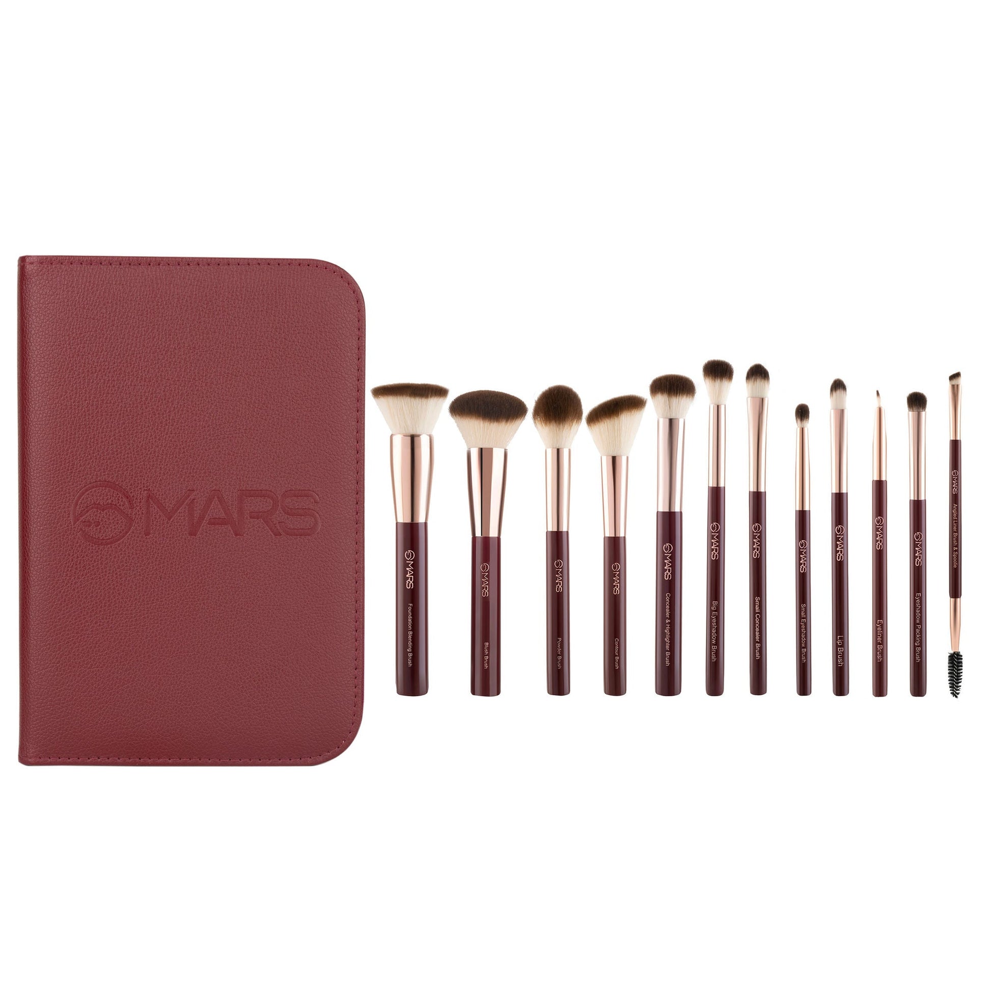 MARS Cosmetics Professional Makeup Brush - Set Of 12 