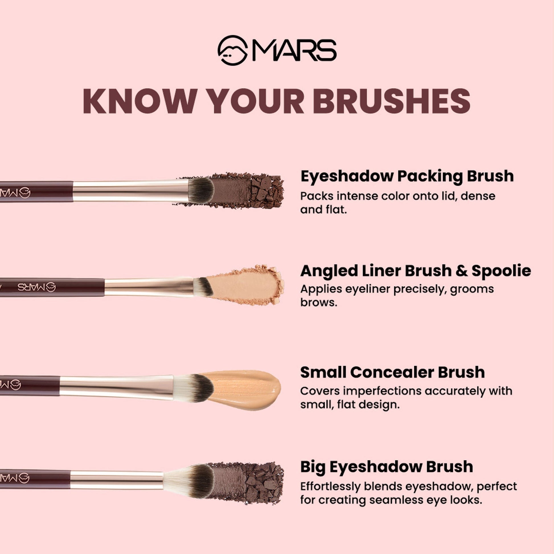 MARS Cosmetics Professional Makeup Brush - Set Of 12 