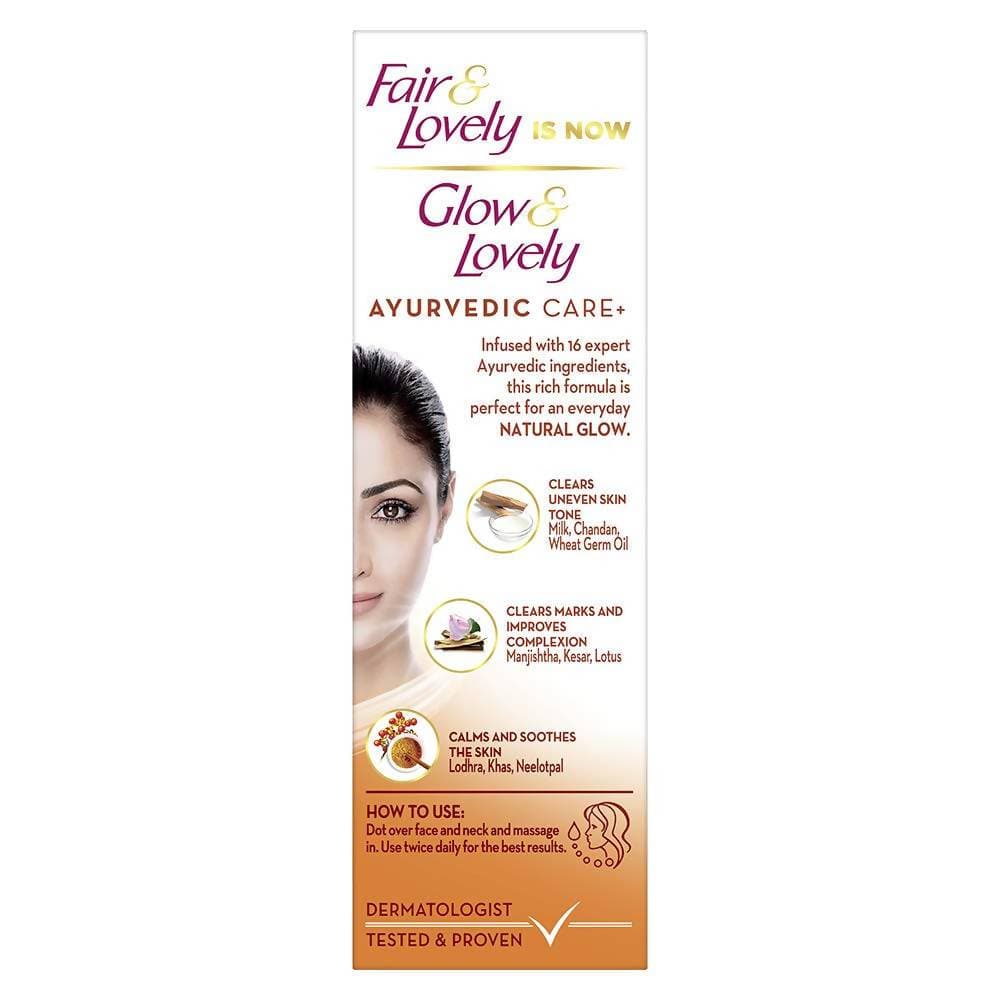 Fair & Lovely Is Now Glow & Lovely Ayurvedic Care Face Cream