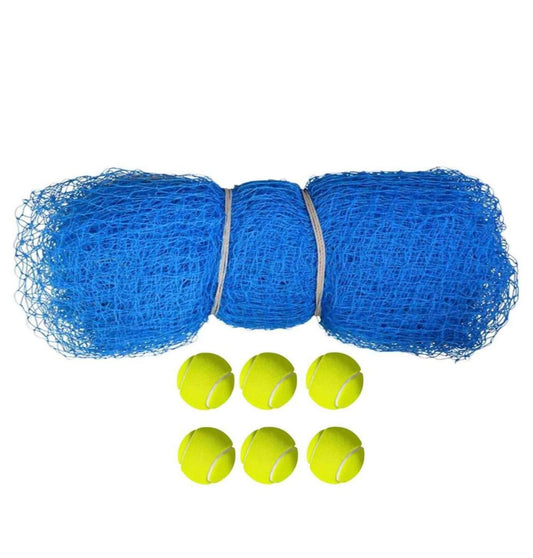 Prozone Sporting Nylon Blue Cricket Net with 6 Tennis Balls 