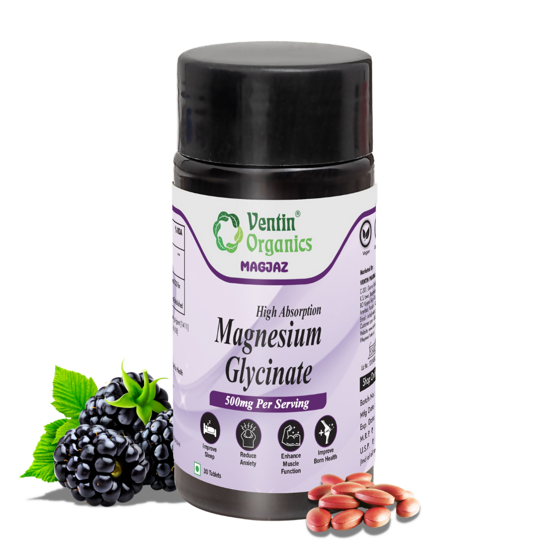Ventin Organics Magjaz Magnesium Glycinate Tablets  Grab2Buy Ventin Organics Grab2Buy