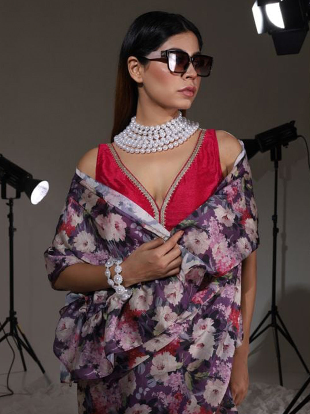 Tikhi Imli Floral Printed Satin Grab2Buy 