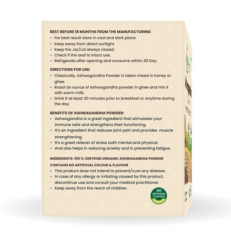 Nutriorg Certified Organic Ashwagandha Powder 