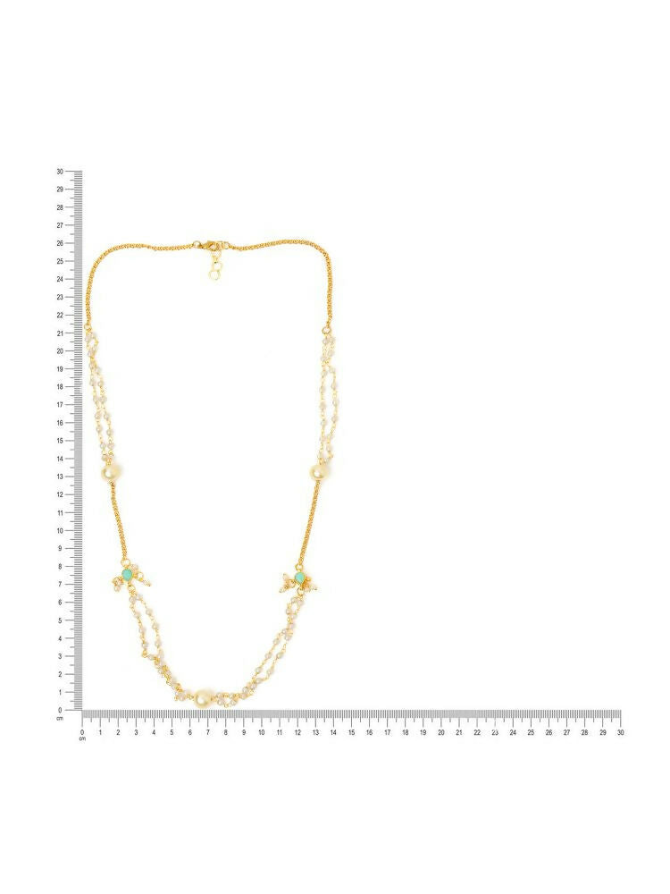 White Beaded, Kundan Necklace - Ruby Raang  Grab2Buy Ruby Raang Grab2Buy