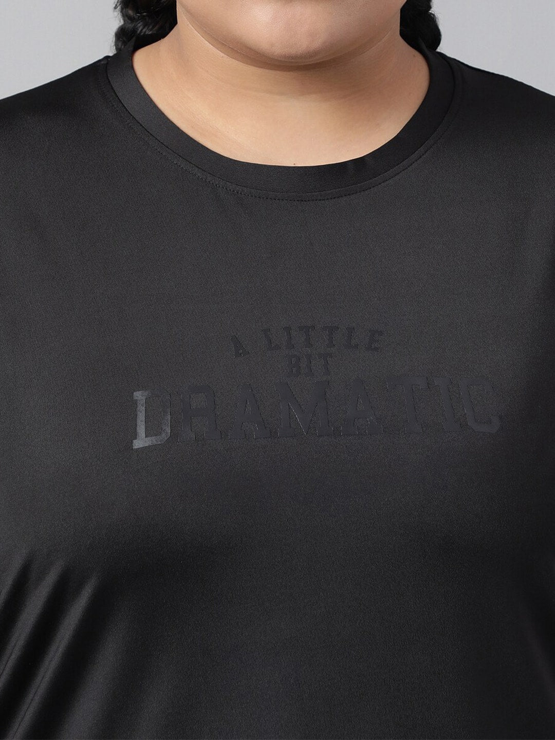 MKH Plus Size Relaxed Fit Typography Printed Dri-Fit Sports T-shirt 