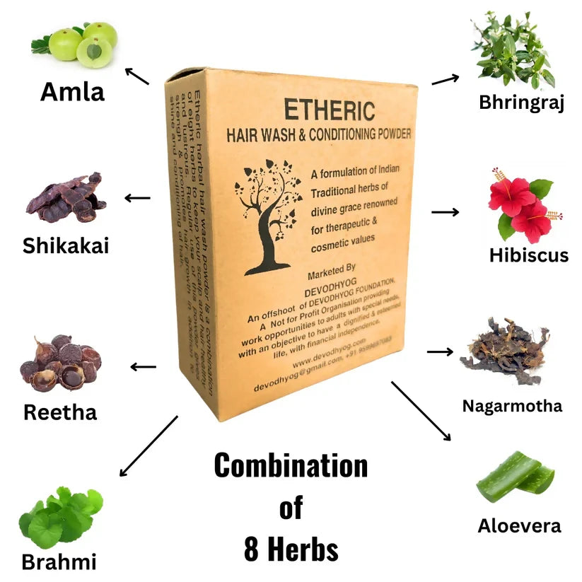 Etheric Herbal Hair Wash & Conditioner – Natural Hair Cleanser for Healthy Hair