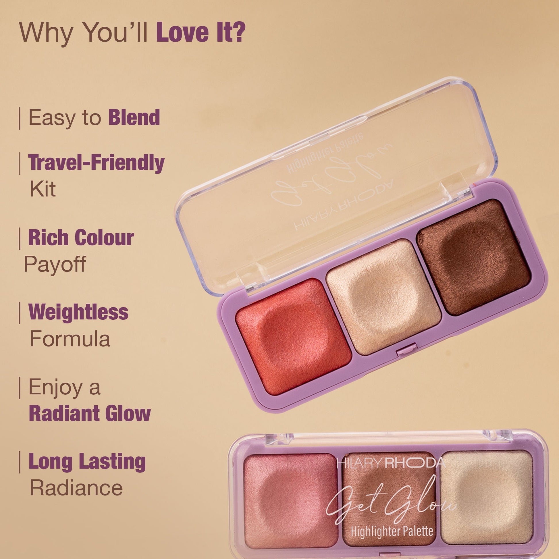 Hilary Rhoda Get Glow Highlighter Palette - 02