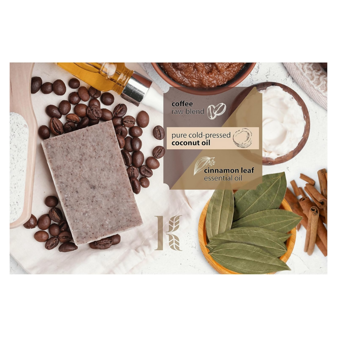 Kaprica Natural Handcrafted Cold Pressed Coconut Oil Soap With Coffee & Cinnamon  Grab2Buy Kaprica Natural Grab2Buy