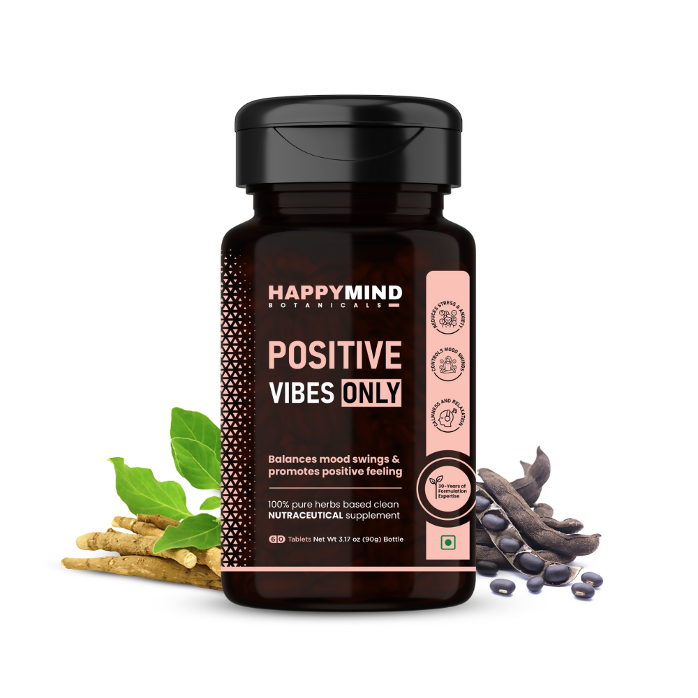 HappyMind Botanicals Positive Vibes Only Veg Tablets 