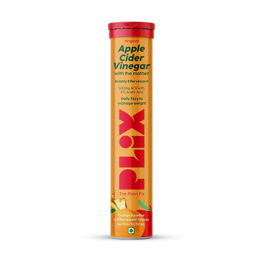 PLIX The Plant Fix Apple Cider Vinegar Effervescent Tablet with Mother - Orange 
