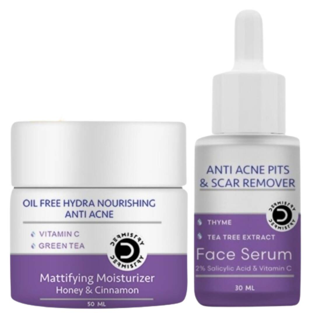 Dermistry Anti Acne Mattifying Moisturizer & Anti Acne Face Serum 