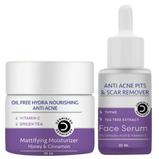 Dermistry Anti Acne Mattifying Moisturizer & Anti Acne Face Serum 