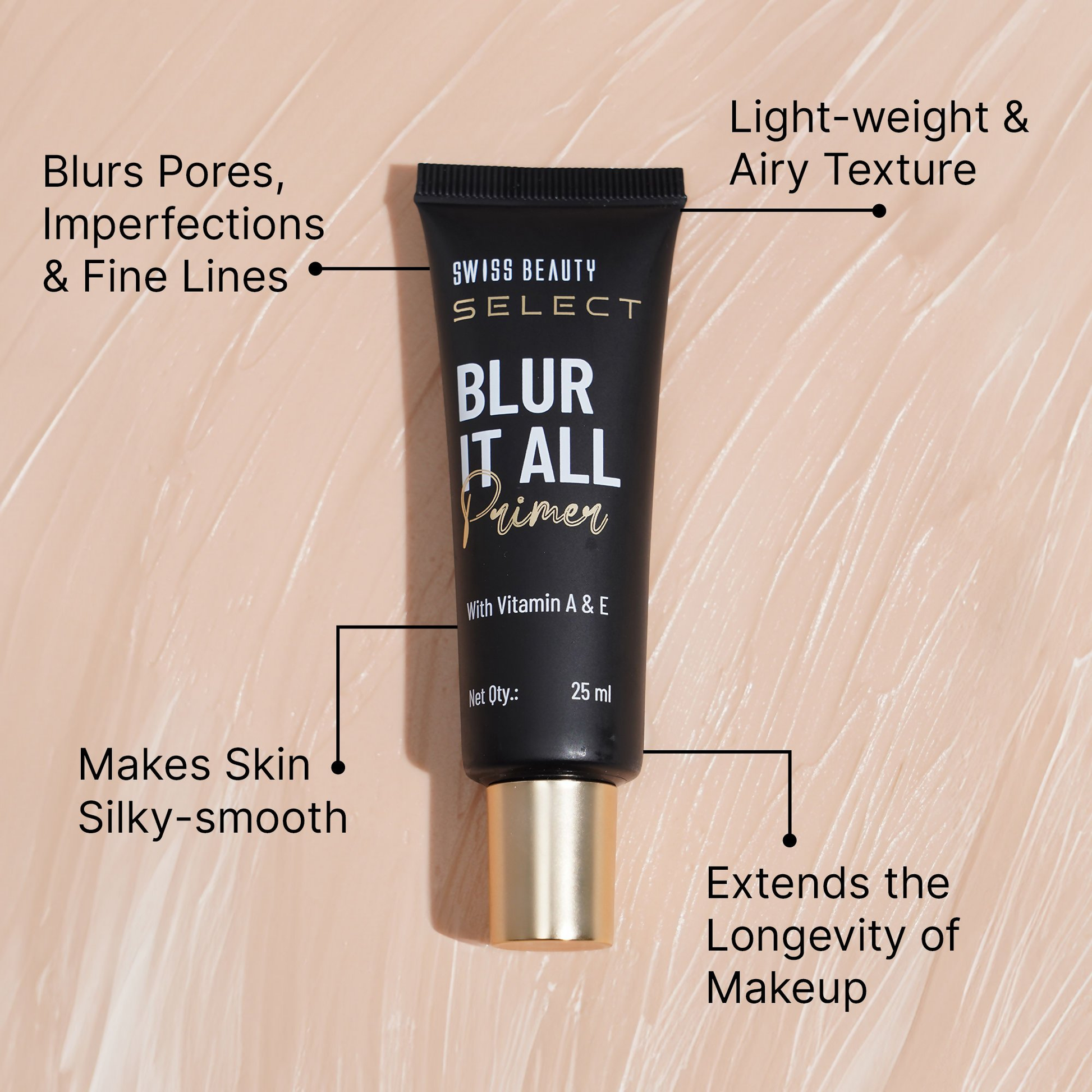 Swiss Beauty Select Blur It All Primer With Vitamin A & E 