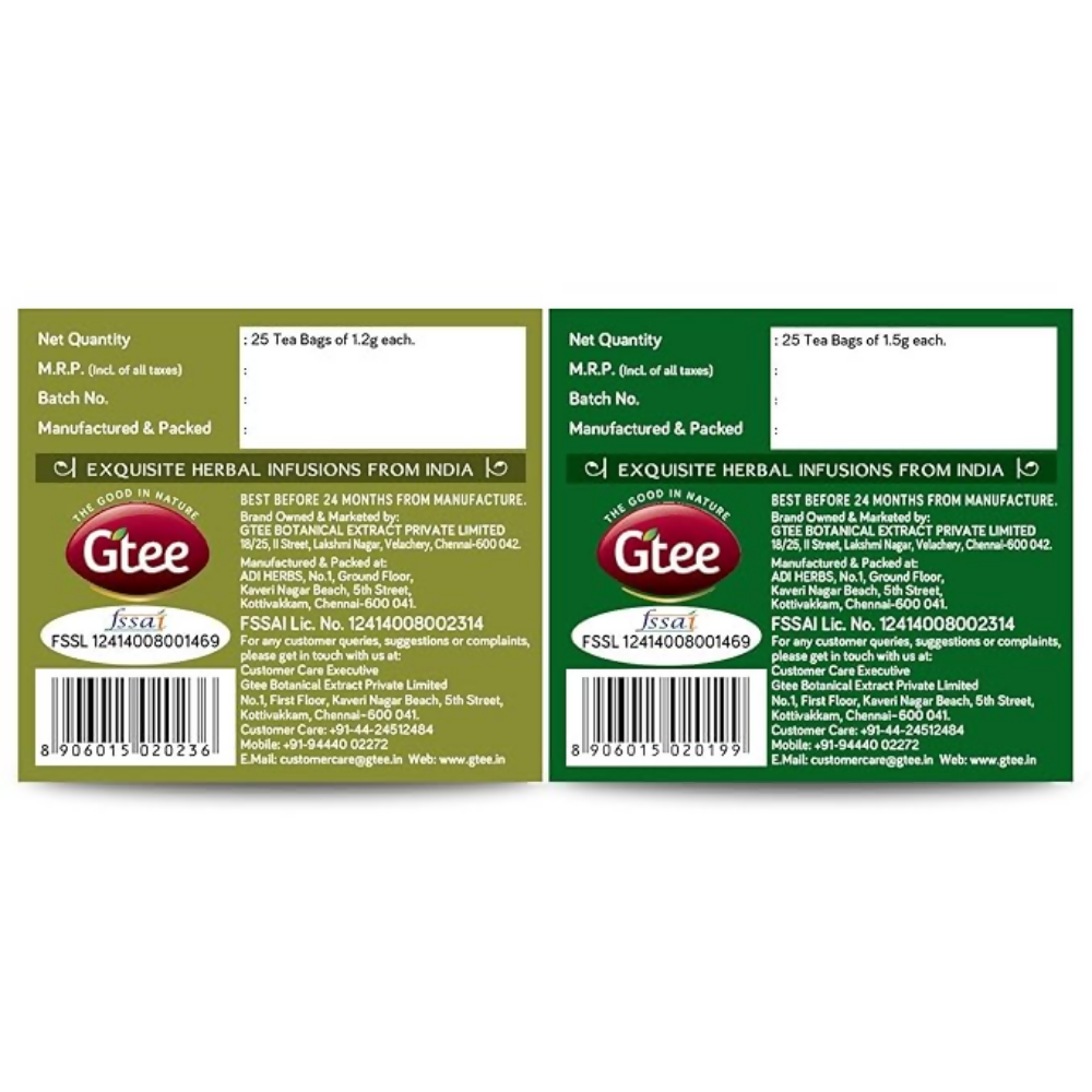 Gtee Moringa Tea Bags & Tulsi Tea Bags
