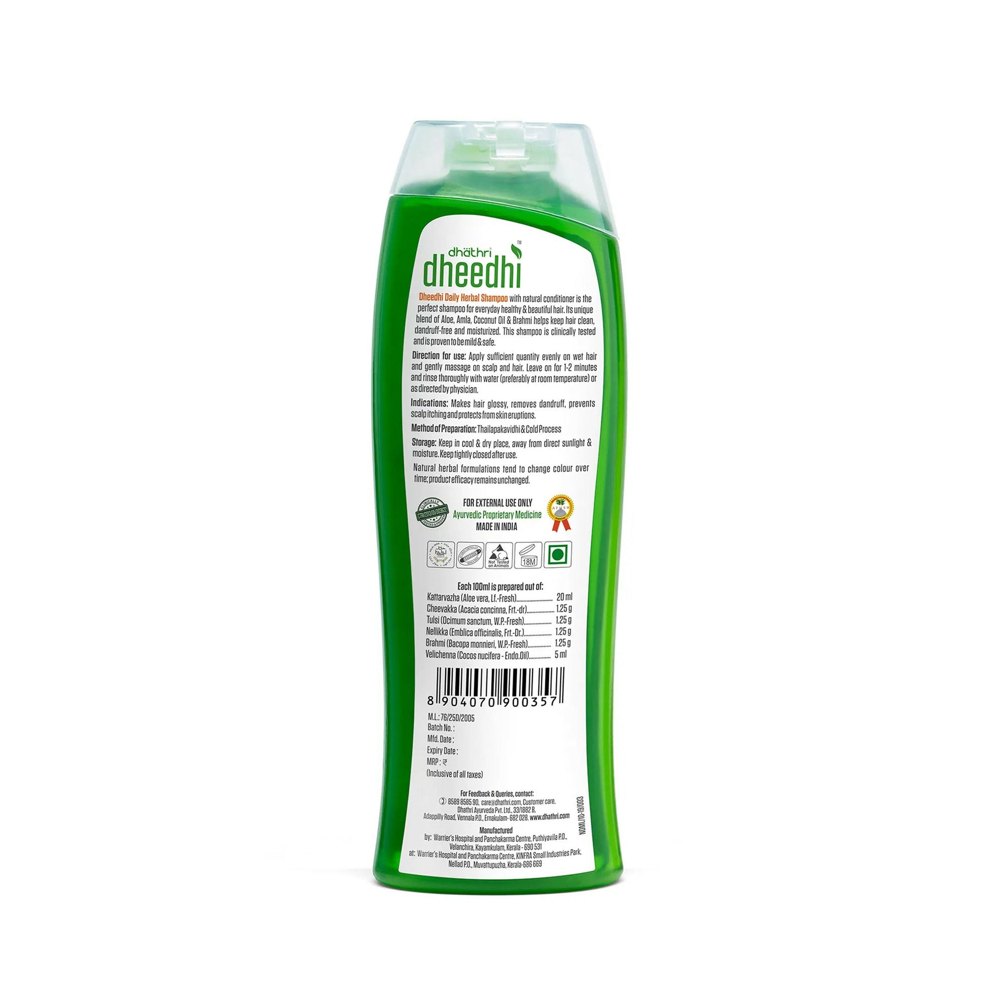 Dhathri Dheedhi Daily Herbal Shampoo To Reduce Dandruff & Promote Hair Growth - Grab2buy