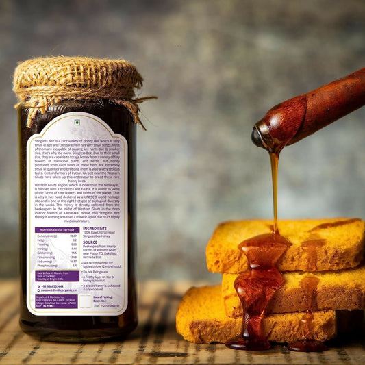 Indic Organics Small Stingless Bee Raw Honey from Western Ghats - Grab2buy